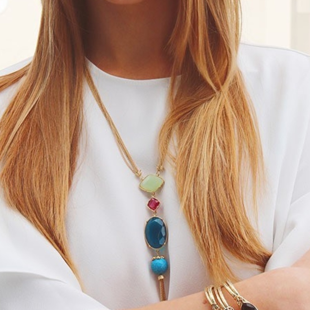 Erica Nikol Crystal Fringe Necklace